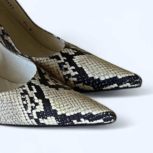 Stuart Weitzman Snakeskin Patterned Pointed Toe 3.4” Stiletto Heels Size 9.5M - Picture 6 of 10